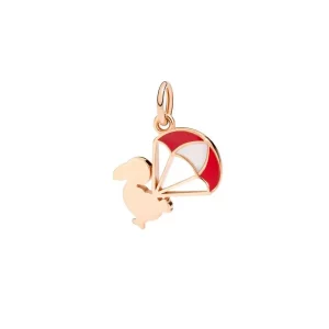 Colgante DODO PARACAIDAS en Oro Rosa con Esmalte