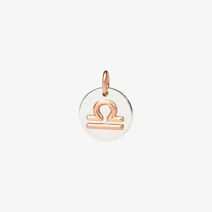 Colgante Charm DODO LIBRA Oro Rosa 9K y Plata