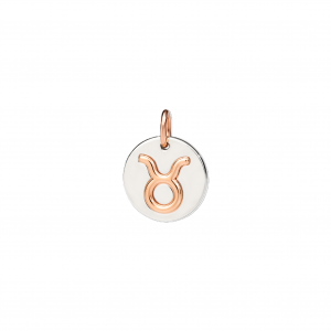 Colgante Charm DODO TAURO Oro Rosa 9K y Plata