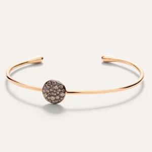 Pulsera POMELLATO SABBIA en Oro Rosa y Diamantes Brown