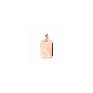 Colgante charm DODO Placa en Oro Rosa