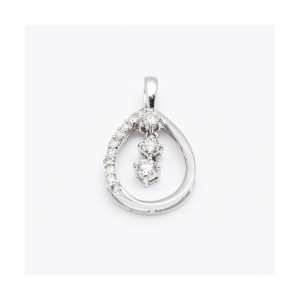 Colgante COLUMPIO Oro Blanco y Diamantes