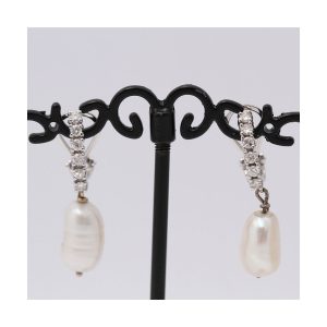 Pendientes con Perla y Diamantes 1,62ct
