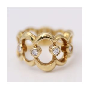 Anillo LISS en Oro Amarillo y Diamantes