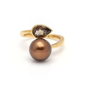 Anillo FUMME en Oro Rosa y Cuarzo