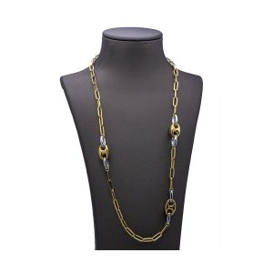 Collar CALAB en Oro Amarillo y Blanco