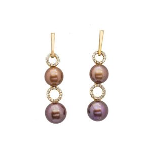 Pendientes ORÊ con Diamantes y Perlas