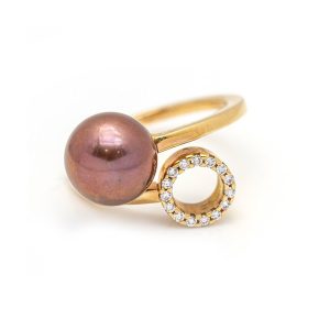Anillo ORÊ con Diamantes y Perlas