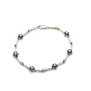 Pulsera SPRING con Zafiros y Diamantes