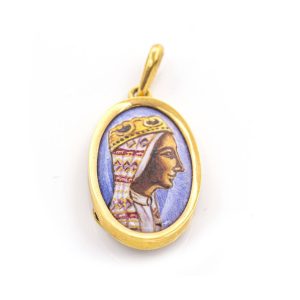 Medalla Virgen Montserrat Oro y Esmalte