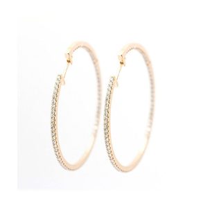 Pendientes Criolla en Oro Amarillo con Diamantes