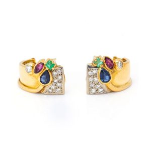 Pendientes FLAIR en Oro y Gemas