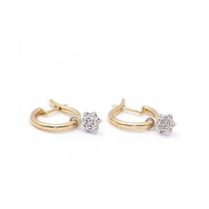 Pendientes Bicolor con Diamantes