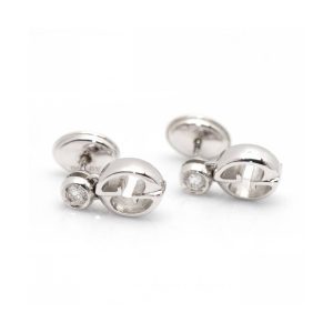 Pendientes GUCCI 1973 en Oro Blanco y Diamantes