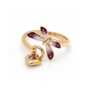 Anillo GUCCI Mariposa en Oro y Esmalte