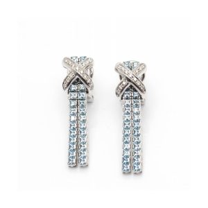 Pendientes CENTOVENTUNO en Oro, Diamantes y Topacios