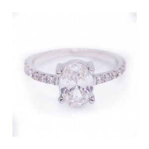 Anillo Solitario de Compromiso con Diamantes