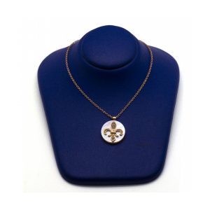 Collar FLOR DE LIS en Oro Rosa y Diamantes