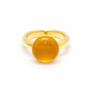 Anillo en Oro Amarillo y Citrino