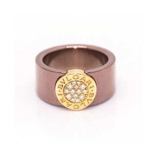 Anillo BVLGARI BVLG en Oro Rosa y Diamantes