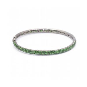 Pulsera WERTER en Oro Blanco y Tsavoritas