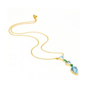 Collar BLUE SEA en Oro Amarillo