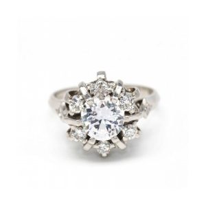 Anillo ROSETON de Diamantes y Berilo