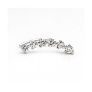Pendiente TREPADOR de Oro Blanco y Diamantes 0,45ct
