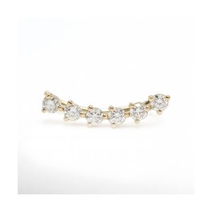 Pendiente TREPADOR de Oro Amarillo y Diamantes 0,45ct