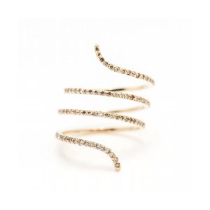 Anillo ESPIRAL de Oro Amarillo y Diamantes 0.40ct