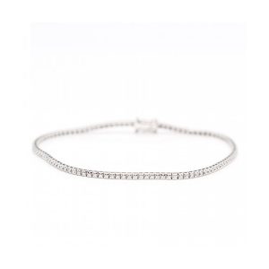 Pulsera Riviere en Oro Blanco y Diamantes 1,65ct