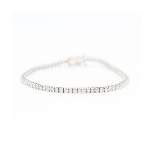 Pulsera Riviere en Oro Blanco y Diamantes 3,50ct