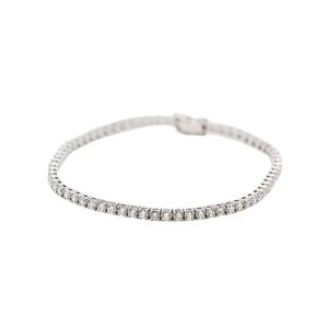 Pulsera Riviere en Oro Blanco y Diamantes 3,70ct