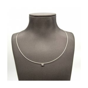 Collar Solitario de Diamante 0,12ct
