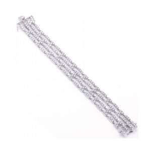 Pulsera tipo Riviere con 4 hileras de Diamante