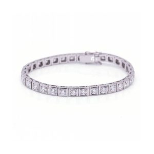 Pulsera RIVIERE de Diamantes en Oro Blanco de 18K