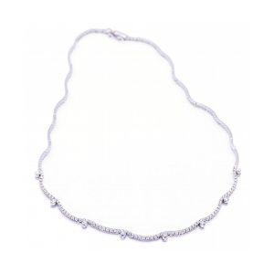 Collar VAGUES de Oro Blanco y Diamantes 1,10ct