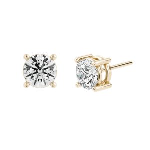 Pendientes NIM en Oro Amarillo y Diamante 0,75ct