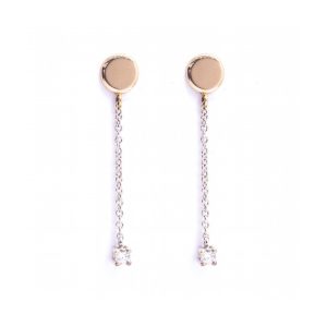 Pendientes DIAMOND DANCE en Oro Bicolor