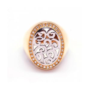 Anillo SIGNAL en Oro Bicolor y Diamantes