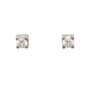 Pendientes Dormilonas de Diamantes en Oro Blanco