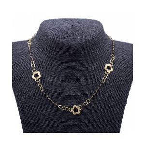 Collar de Oro Amarillo 18K y motivo floral