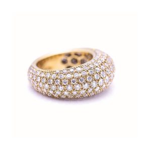 Anillo en Oro y paveé de Diamantes