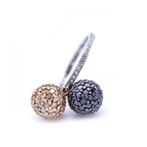 Anillo bicolor con Diamantes