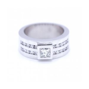 Anillo Oro Blanco 18K con Diamantes 1,18ct