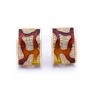 Pendientes FIREMOON Esmalte y Oro