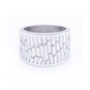 Anillo BAMBU en Oro y Diamantes