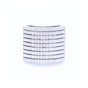 Anillo de Oro y pavé de Diamantes