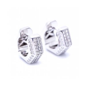 Pendiente HEXAGON Oro con Diamantes