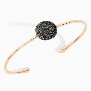 Pulsera POMELLATO SABBIA en Oro Rosa y Diamantes negros